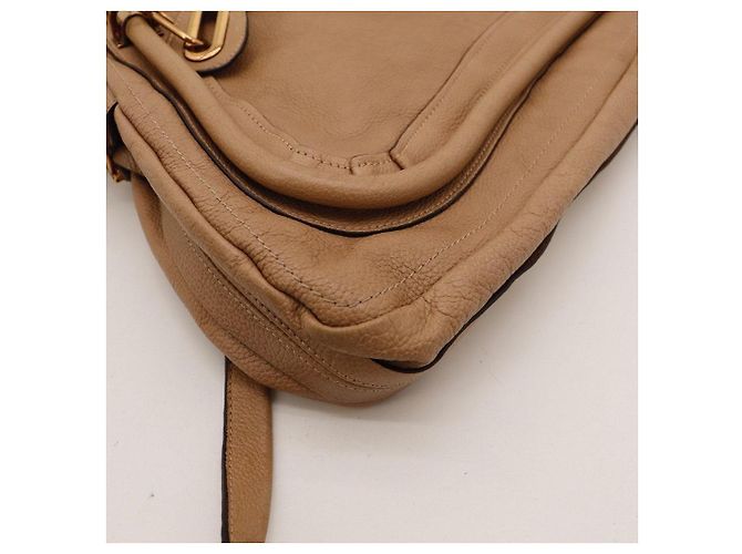 Borsa a mano Chloé Paddington Satchel in pelle marrone - vista 10