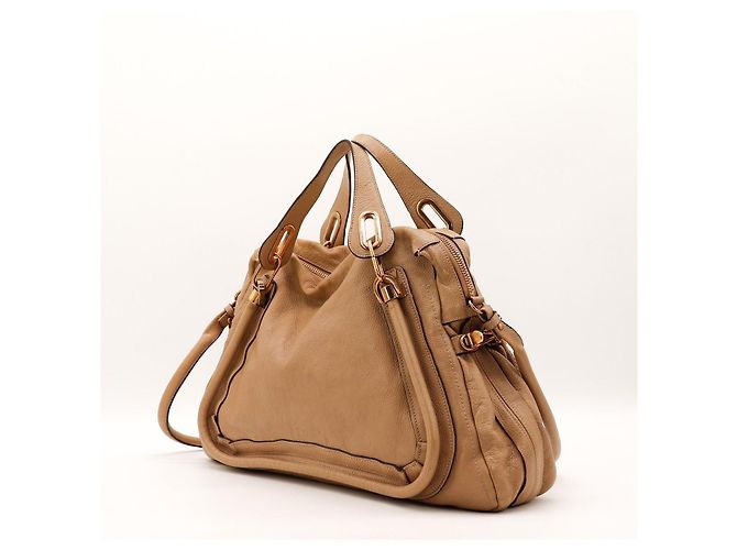 Borsa a mano Chloé Paddington Satchel in pelle marrone - vista 2