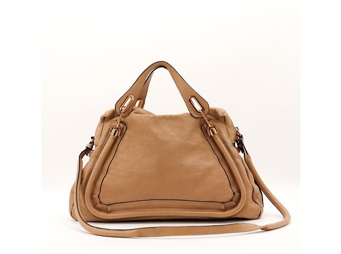 Borsa a mano Chloé Paddington Satchel in pelle marrone - vista 3