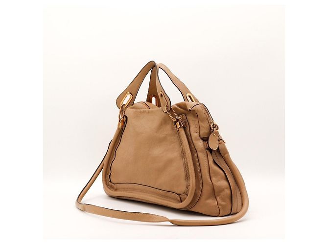 Borsa a mano Chloé Paddington Satchel in pelle marrone - vista 4