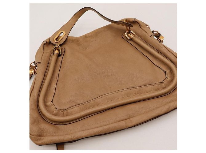 Borsa a mano Chloé Paddington Satchel in pelle marrone - vista 6
