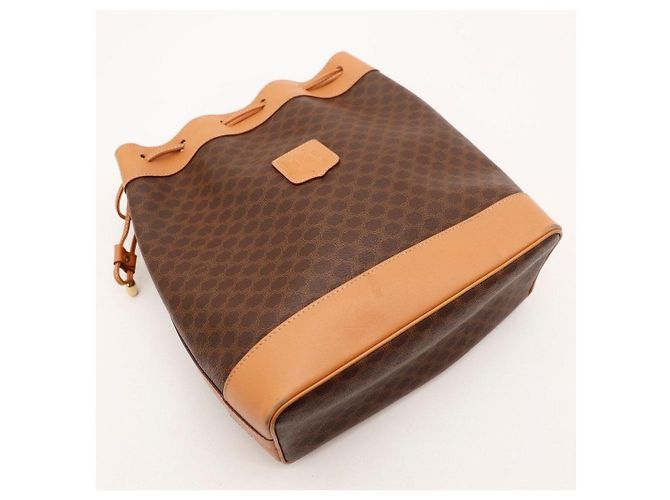 Céline Celine Borsa a Secchiello Monogram in Pelle Marrone - vista 6