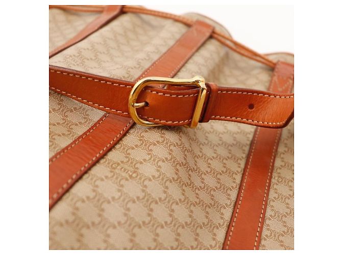 Céline Celine Monogram Canvas Leder Beuteltasche - Ansicht 10