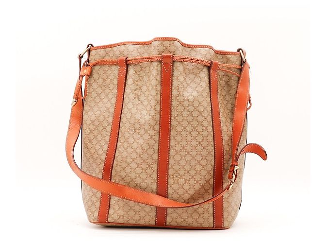 Céline Celine Monogram Canvas Leder Beuteltasche - Ansicht 3