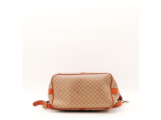Céline Celine Monogram Canvas Leder Beuteltasche - Ansicht 5