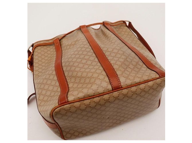 Céline Celine Monogram Canvas Leder Beuteltasche - Ansicht 6