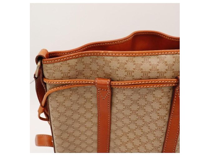 Céline Celine Monogram Canvas Leder Beuteltasche - Ansicht 8