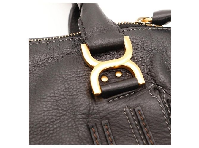 Chloé Marcie Borsa a mano in pelle Nero - vista 7