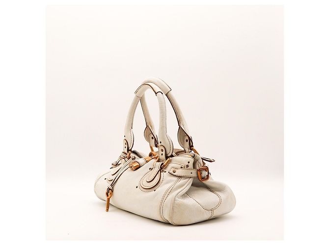 Chloé Paddington Borsa a mano in pelle bianca - vista 2
