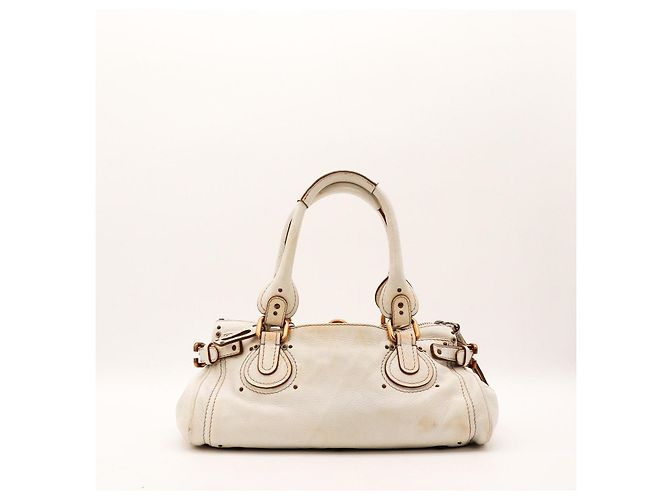 Chloé Paddington Borsa a mano in pelle bianca - vista 3