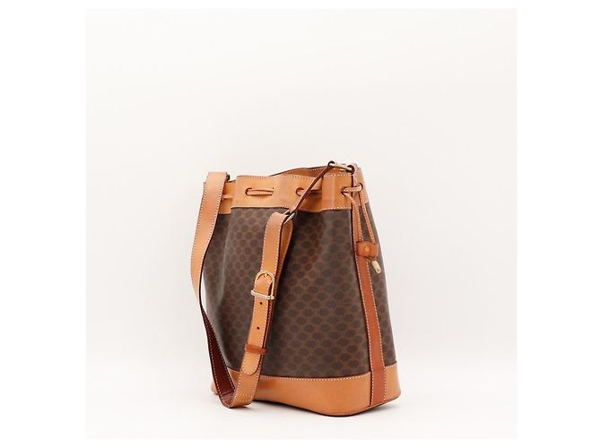 Céline Celine Bolsa Saco Monogram Canvas e Couro - vista 4