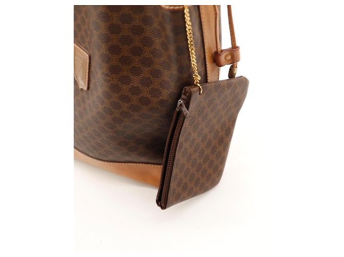 Céline Celine Bolsa Saco Monogram Canvas e Couro - vista 8