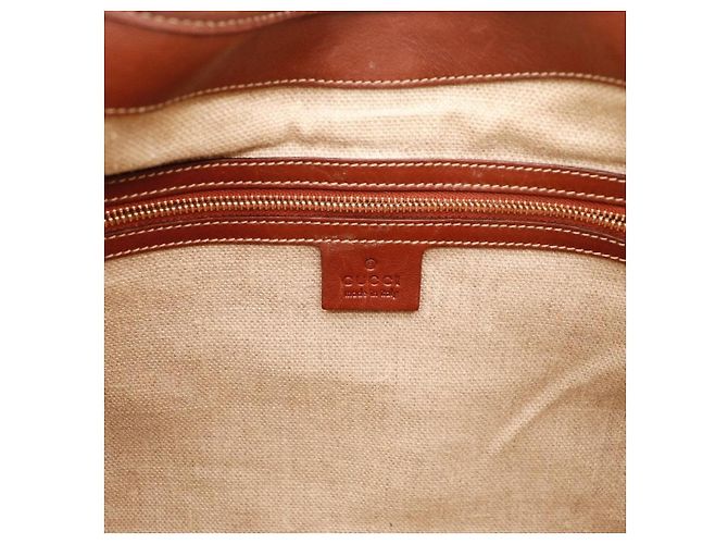 Borsa Hobo Gucci in pelle marrone a righe - vista 8