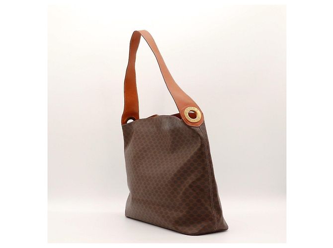 Céline Celine Macadam Borsa Hobo in pelle marrone - vista 2