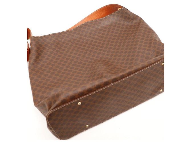 Céline Celine Macadam Borsa Hobo in pelle marrone - vista 6