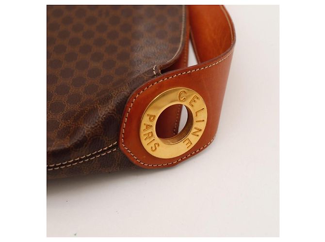 Céline Celine Macadam Borsa Hobo in pelle marrone - vista 9