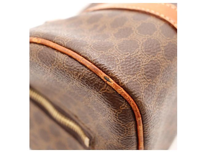 Céline Bolso Boston Monogram Canvas Cuero Marrón - vista 11