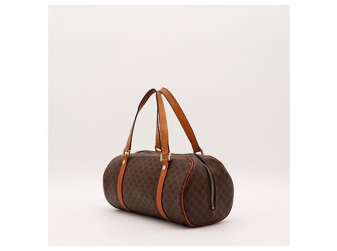 Céline Bolso Boston Monogram Canvas Cuero Marrón - vista 2