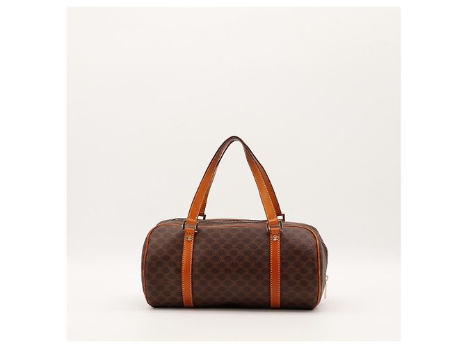 Céline Bolso Boston Monogram Canvas Cuero Marrón - vista 3