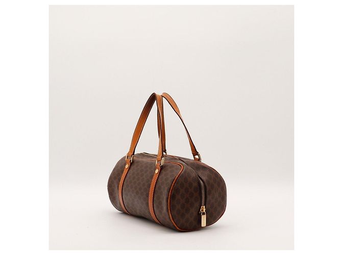 Céline Bolso Boston Monogram Canvas Cuero Marrón - vista 4