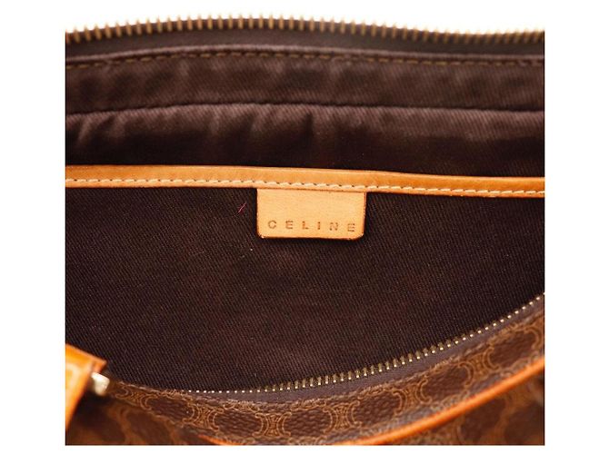 Céline Bolso Boston Monogram Canvas Cuero Marrón - vista 7