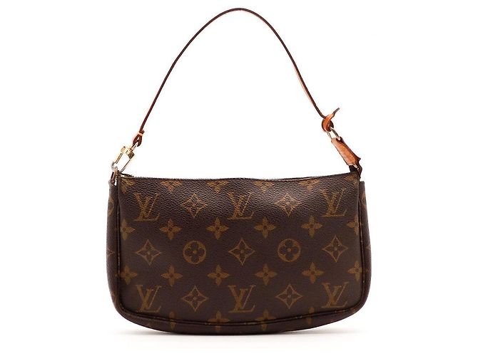 Louis Vuitton Pochette Accessoires Tela Monogram Marrone - vista 3