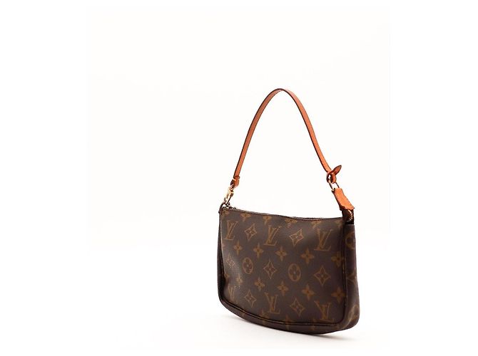 Louis Vuitton Pochette Accessoires Tela Monogram Marrone - vista 4