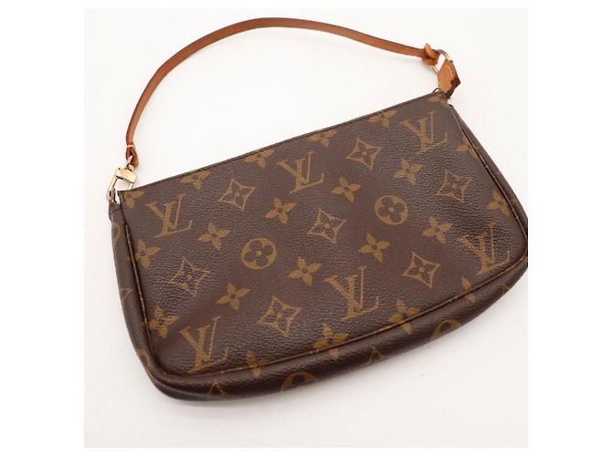 Louis Vuitton Pochette Accessoires Tela Monogram Marrone - vista 6