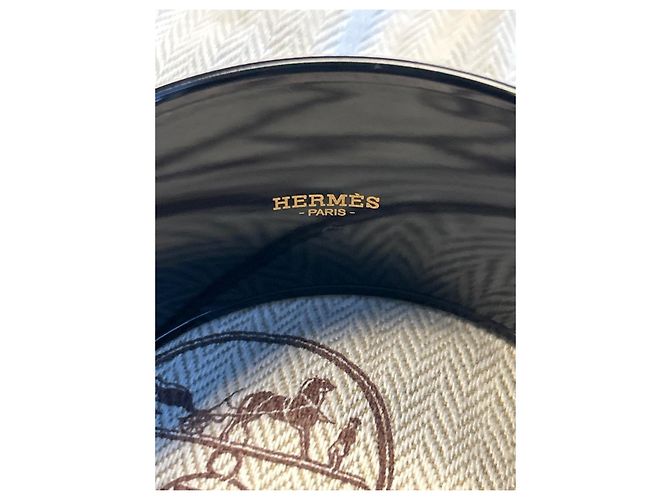 Hermès Brazil Emaille Armreif Schwarz PVD Größe 65 - Ansicht 2