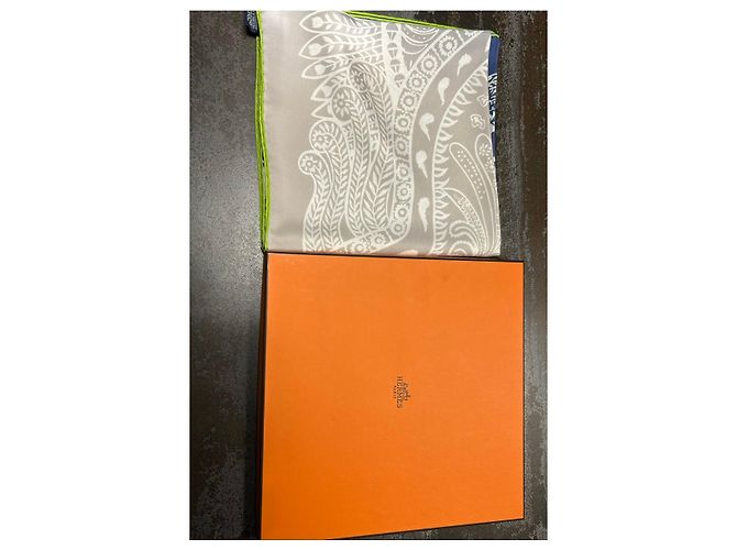 Carré Hermès Bandana Bicolore 100 Seta Carre Society - vista 4