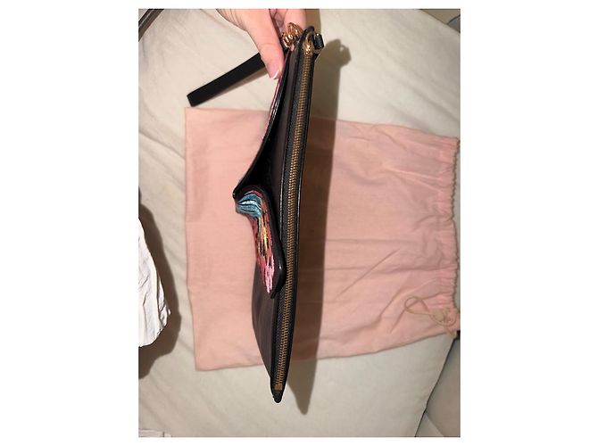 Pochette Sophia Webster in pelle nera con farfalla - vista 6