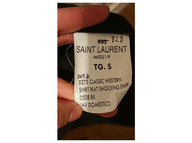 Autre Marque Saint Laurent Besticktes Schwarzes Denim-Westernhemd - Ansicht 5