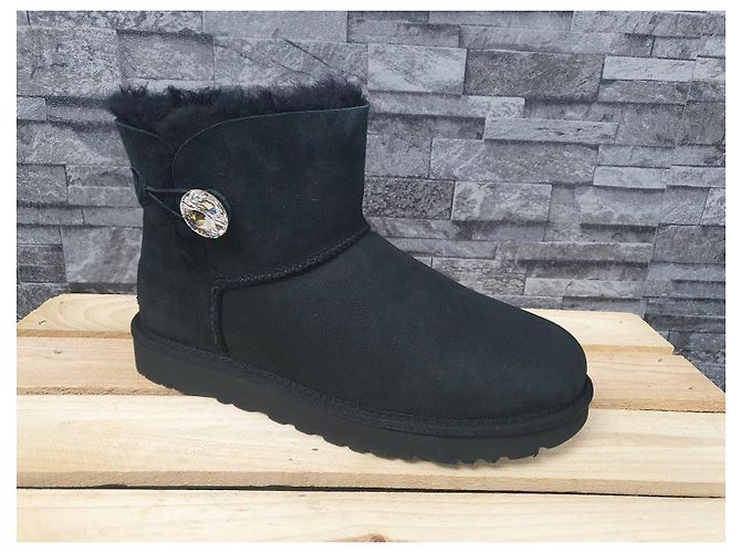 UGG Bailey Button Bling Mini Boots - Black - Size 40 - view 2