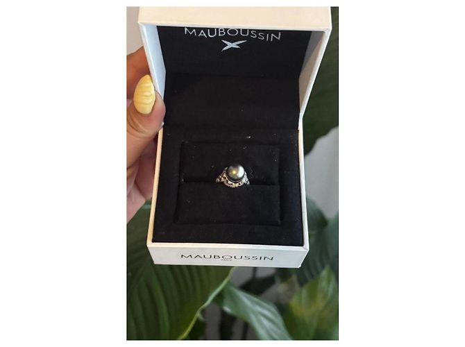 Mauboussin Perlen- und Diamantring - Ansicht 2