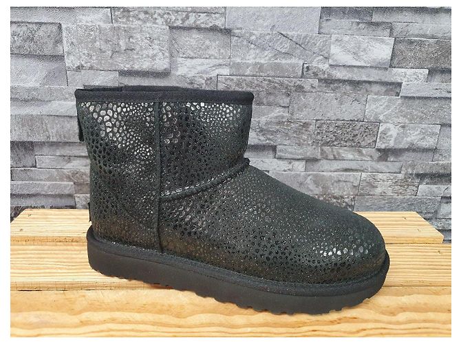 UGG Glitzy Lammfell Boots Damen Schwarz Größe 39 - Ansicht 2