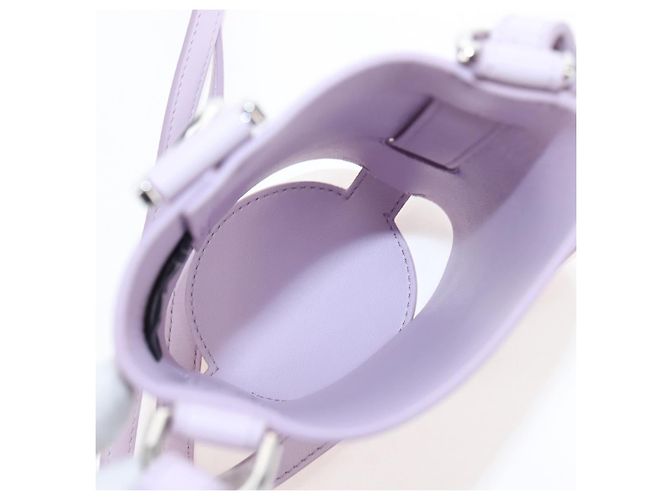 FENDI Bottle Holder Pouch Leather Lavende Silver 7AS022 - vista 10
