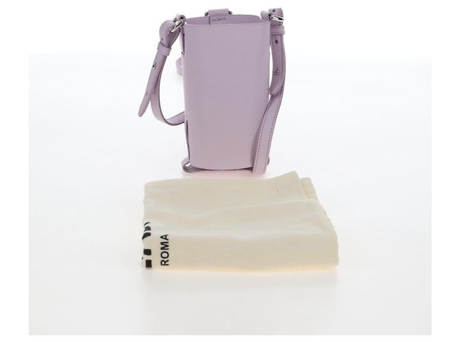 FENDI Bottle Holder Pouch Leather Lavende Silver 7AS022 - vista 12