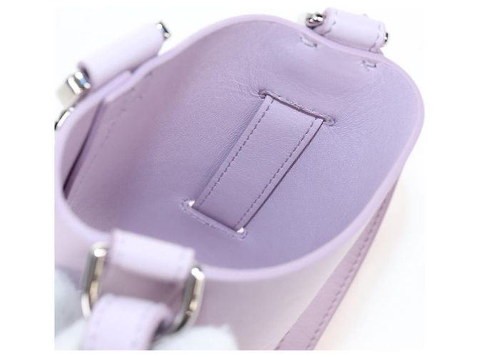 FENDI Bottle Holder Pouch Leather Lavende Silver 7AS022 - vista 24