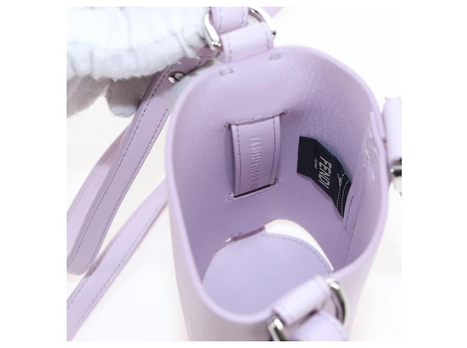 FENDI Bottle Holder Pouch Leather Lavende Silver 7AS022 - vista 25