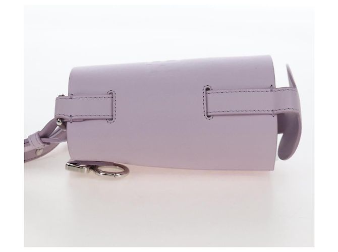 FENDI Bottle Holder Pouch Leather Lavende Silver 7AS022 - vista 3
