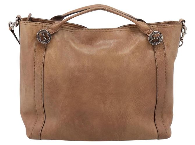 GUCCI Miss GG Hand Bag Leather Brown Silver 323675 - vista 2