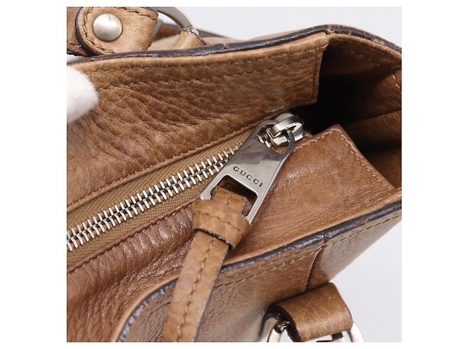 GUCCI Miss GG Hand Bag Leather Brown Silver 323675 - vista 20