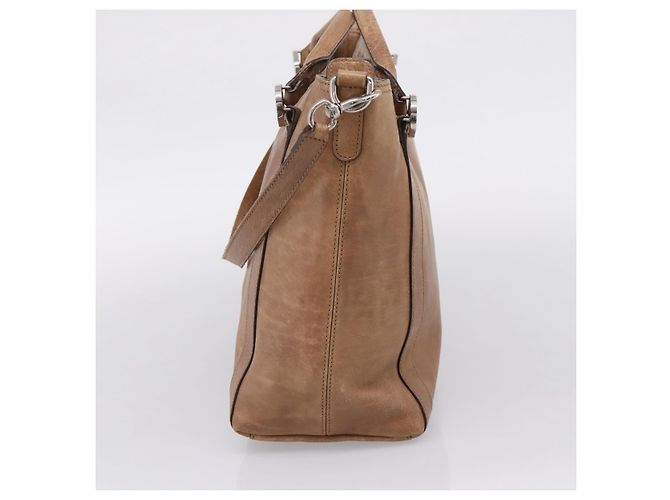 GUCCI Miss GG Hand Bag Leather Brown Silver 323675 - vista 4
