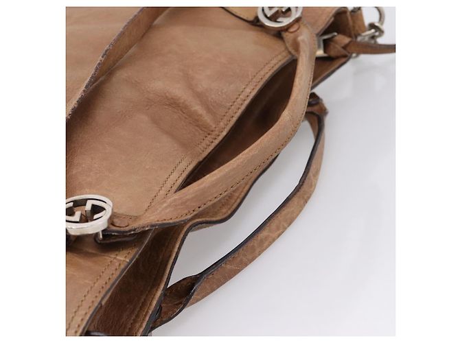 GUCCI Miss GG Hand Bag Leather Brown Silver 323675 - vista 7