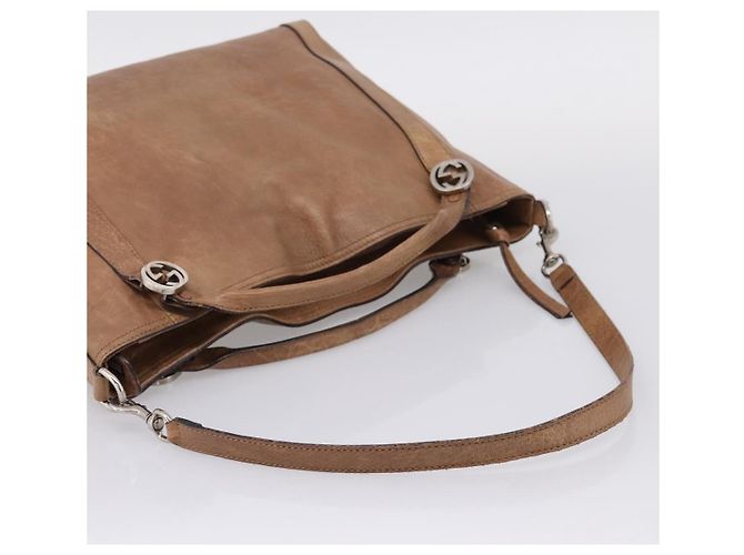 GUCCI Miss GG Hand Bag Leather Brown Silver 323675 - vista 8