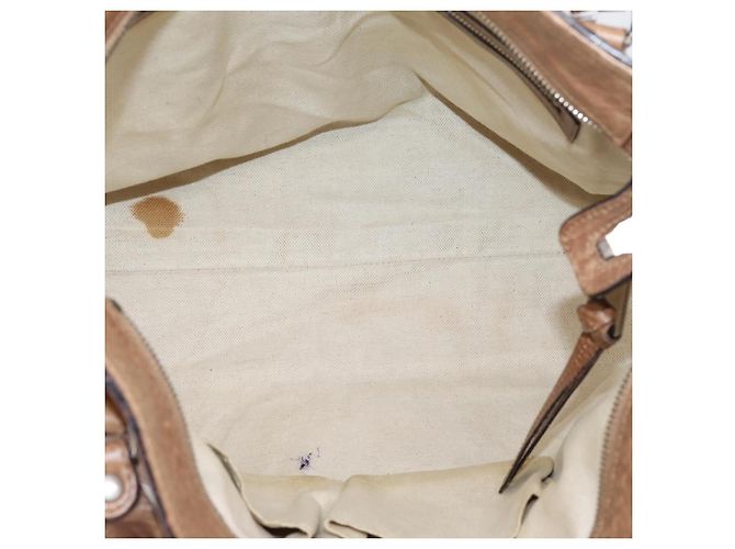 GUCCI Miss GG Hand Bag Leather Brown Silver 323675 - vista 9