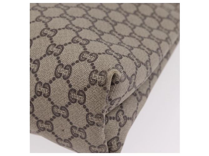 GUCCI GG Plus Supreme Web Sherry Line Tote Bag PVC Beige Gold - vista 18