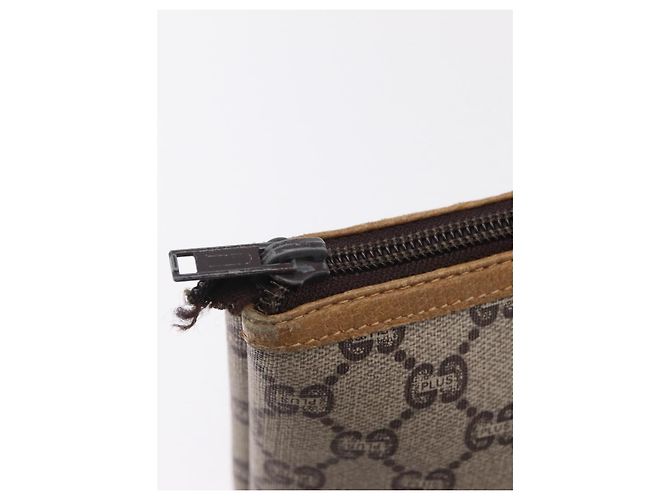 GUCCI GG Plus Supreme Web Sherry Line Tote Bag PVC Beige Gold - vista 20