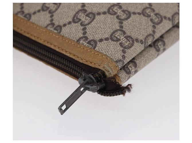GUCCI GG Plus Supreme Web Sherry Line Tote Bag PVC Beige Gold - vista 8