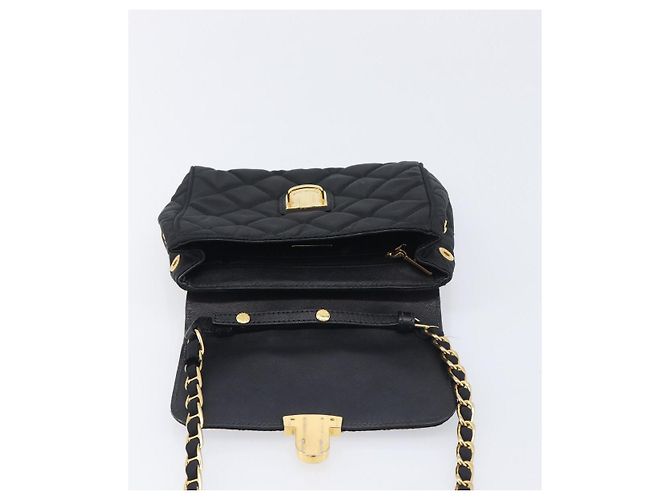 PRADA Schultertasche mit Kette Nylon Black Gold - Ansicht 10